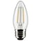 Satco 3 Watt B11 LED Lamp, Clear, Medium Base, 90 CRI, 2700K, 120 Volts S21282 - alternate 1